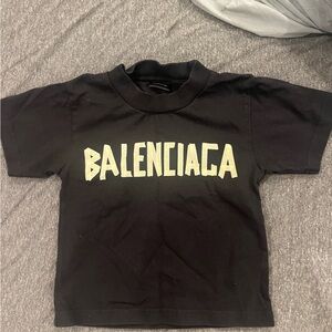 Balenciaga Kids Tee in Black with Bold Logo